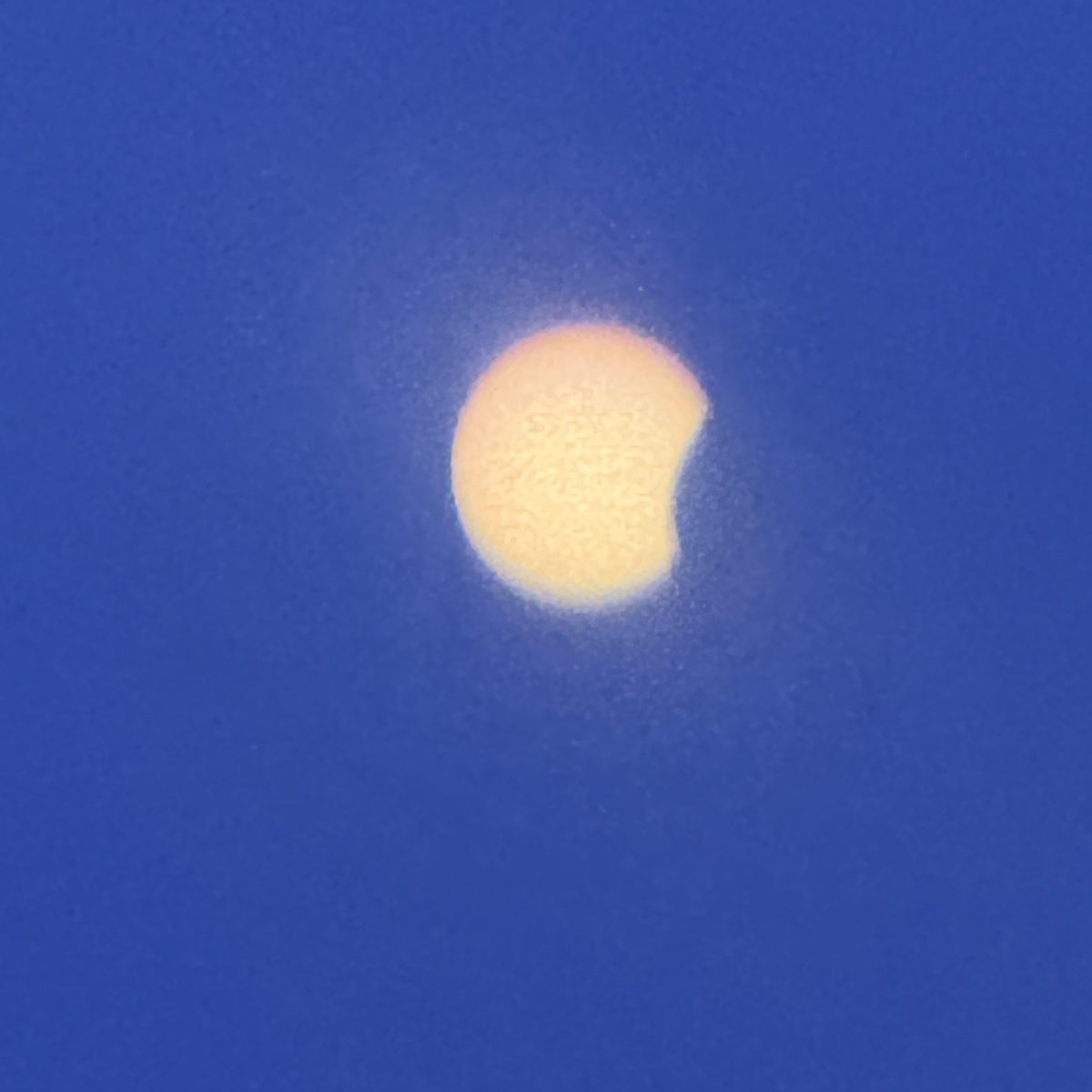 Early partial solar eclipse photographed from A Coruña during Wake Up Eclipse